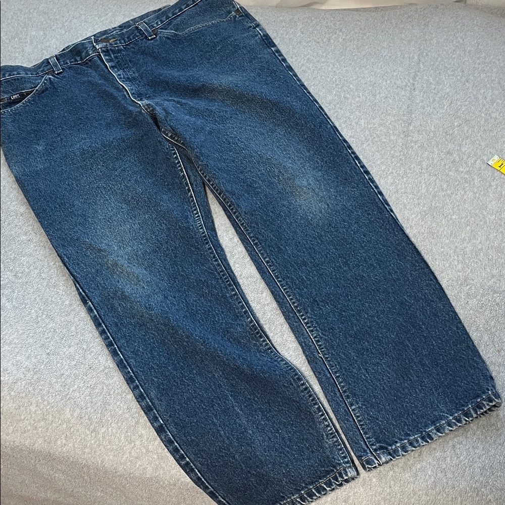 Vintage Mens Lee Jeans Size 40 Blue Relaxed Work Chore Skater Grunge